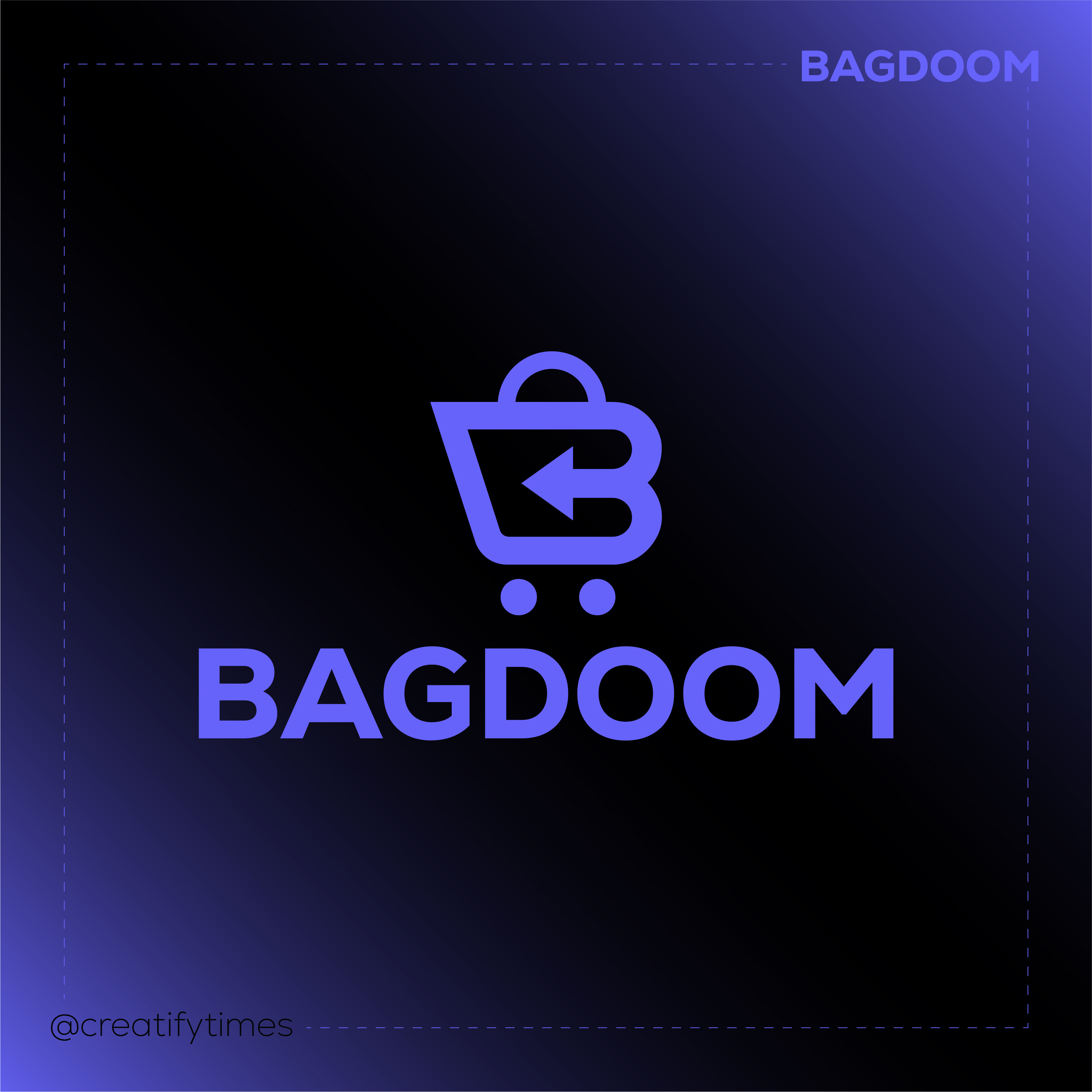 Modern Logo Design concept Letter B and shop cart symbol