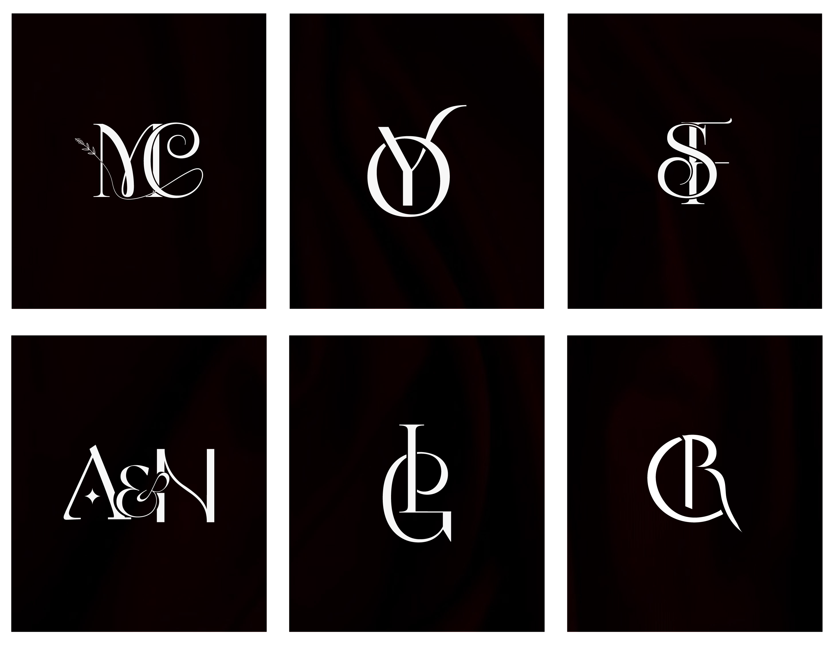 6 Luxury Lettermark Logo Designs | Elegant Monogram Logo Collection