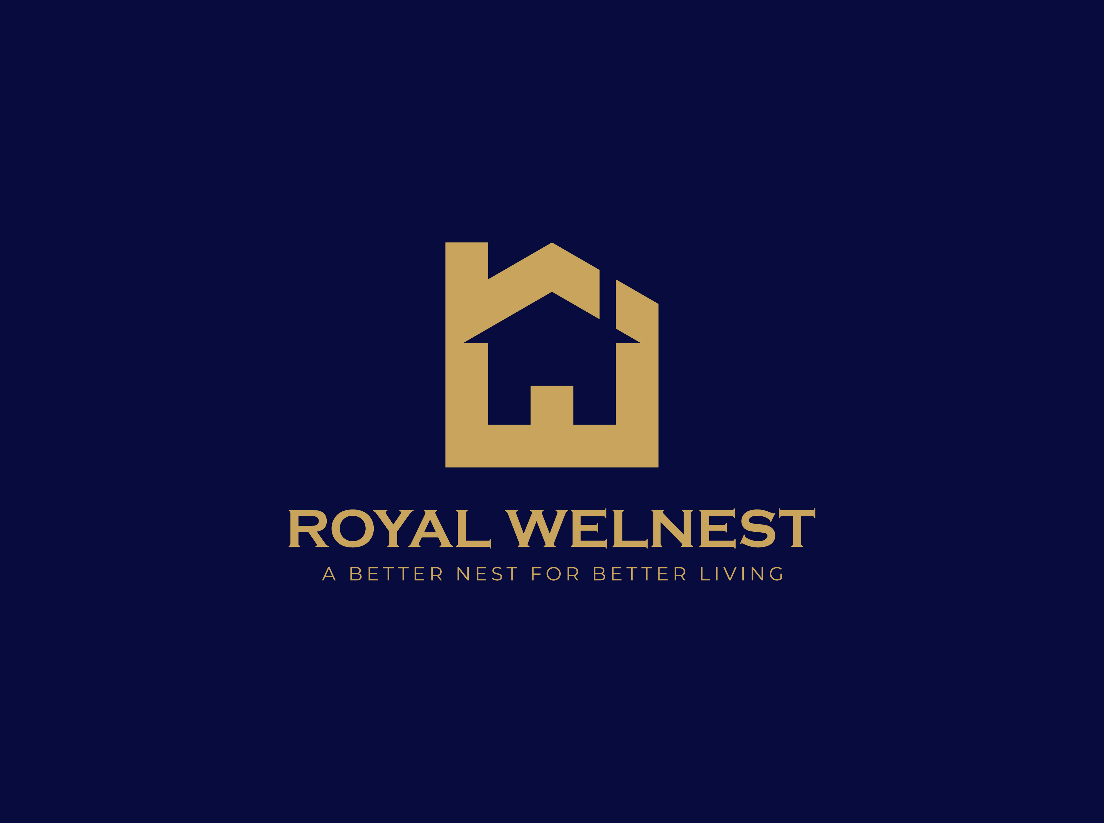 RW Real Estate Logo Design | Royal Welnest Premium Branding
