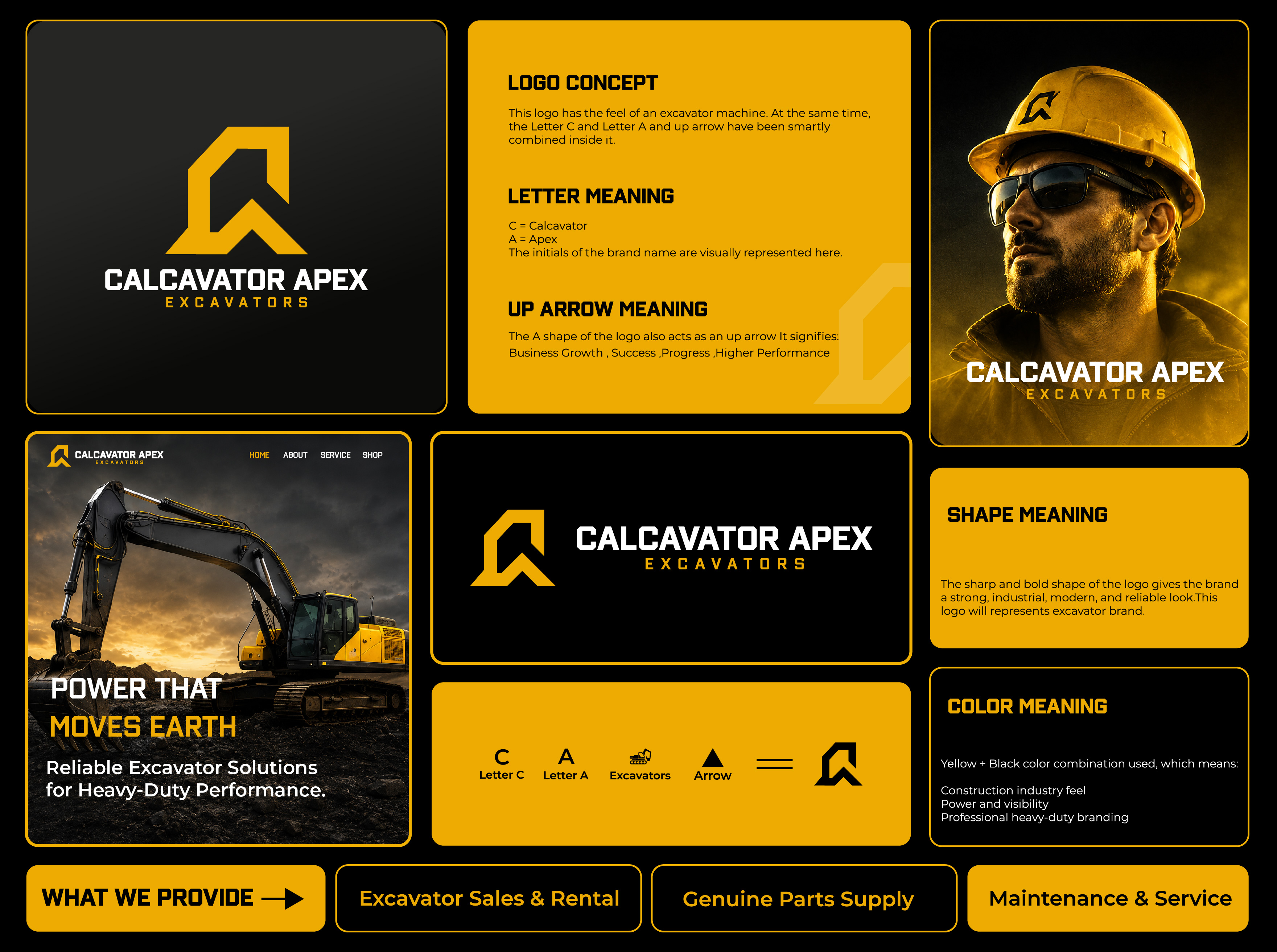 CA Excavator Logo Branding
