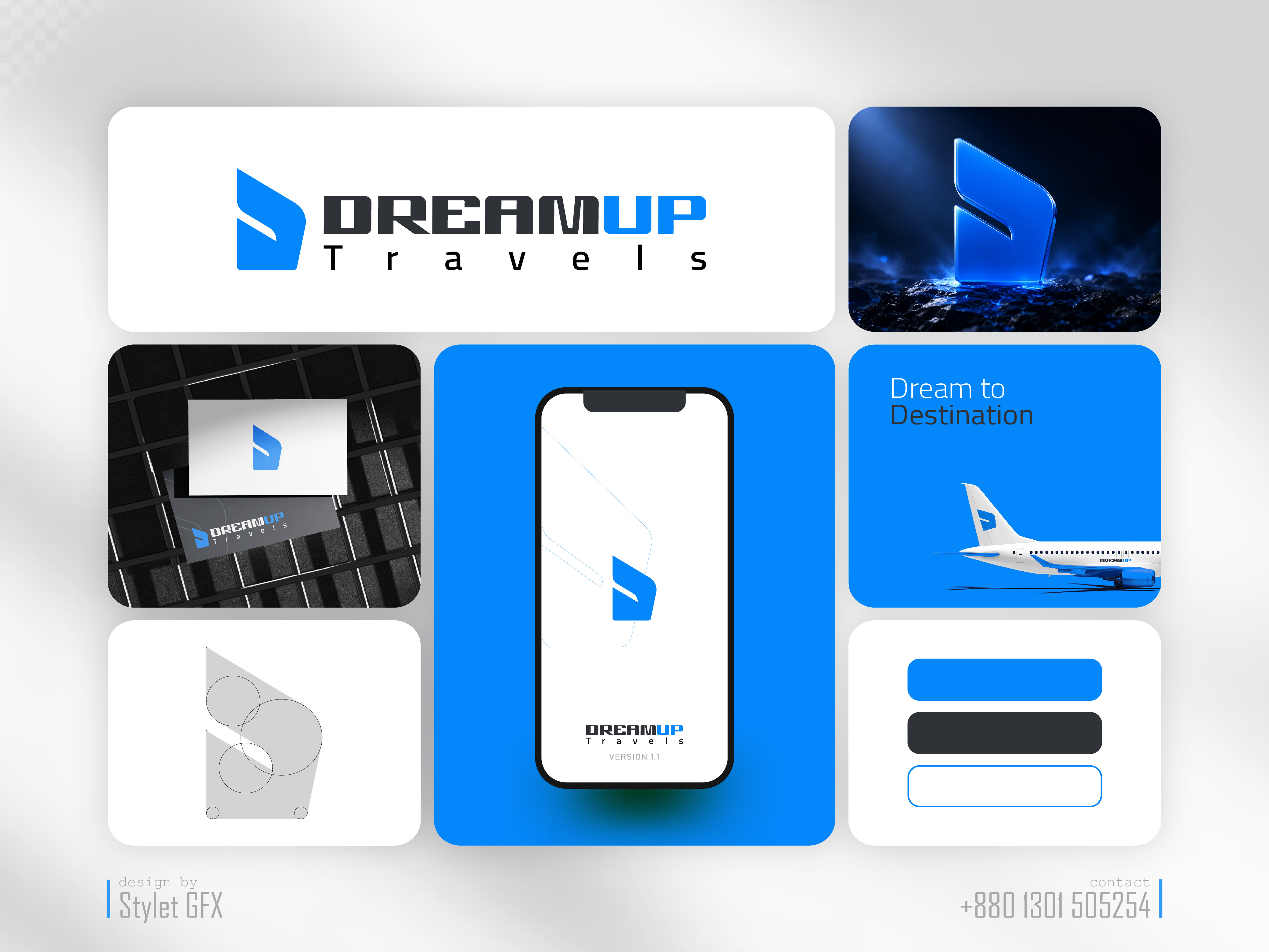 DreamUp Travel | Modern Travel Brand Identity Design