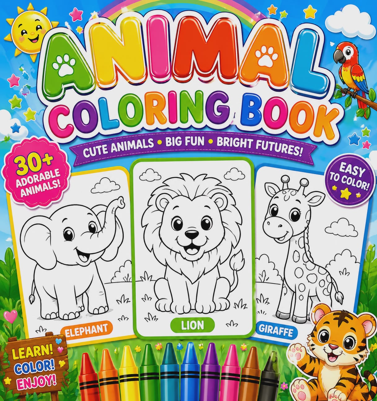 Kids Animale Coloring Book