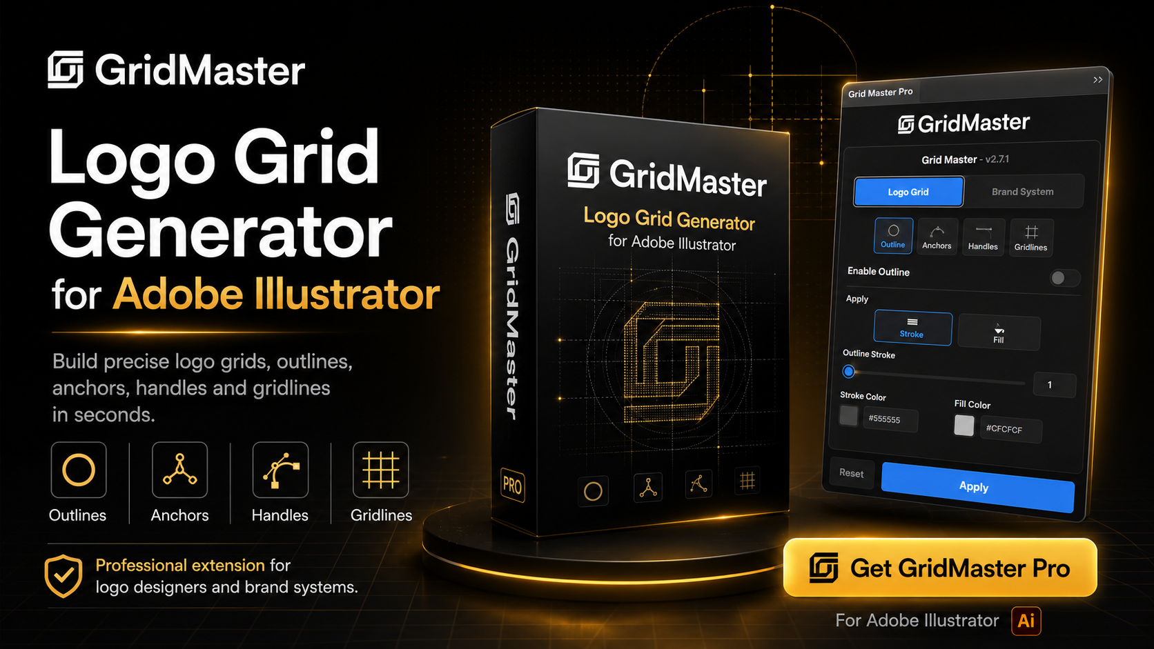 GridMaster Pro – Adobe Illustrator Logo Grid Generator